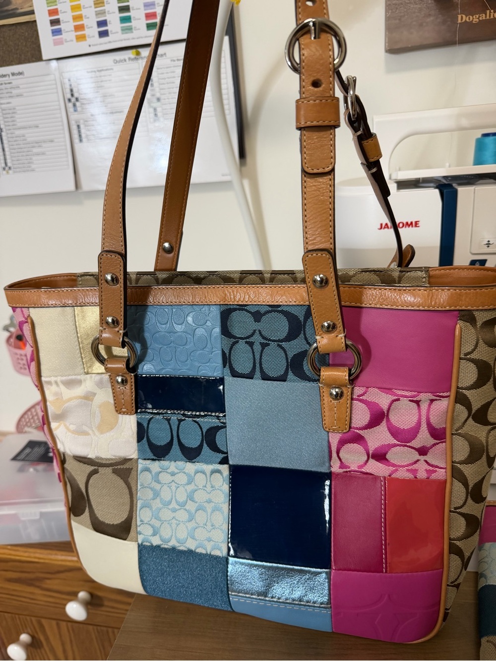 Vintage Coach patchwork NEW - Picture 2 of 12